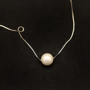 RENSINO 925 Sterling Silver Pearl Necklace Pendant for Women Festival Gift Jewelry