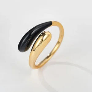 RENSINO 925 Sterling Silver Plated Open Ring Simple Band Adjustable Classic Style Fine Jewelry Ring