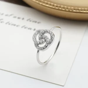 RENSINO 925 Sterling Silver Ring Diamond Engagement Zircon Silver Stones Rings Fashion Jewelry Rings