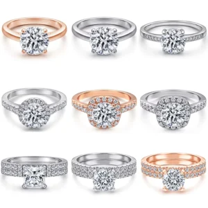 RENSINO 925 Sterling Silver Ring Sets for Women Non Tarnishing Stackable Engagement & Wedding Rings Manufacturer
