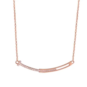 RENSINO 925 Sterling Silver Smiling Face Necklace With Zircon For Women For Engagement