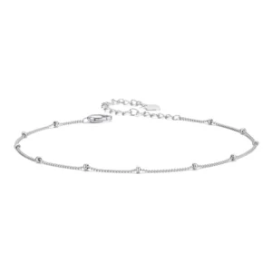 RENSINO 925 Sterling Silver Snake Chain Anklet Bracelet Adjustable Beach Ankle Bracelets for Women Foot Chain Jewelry