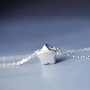 RENSINO 925 Sterling Silver Star Necklaces Pendants for Women Fashion Lady Festival Gift Silver Jewelry
