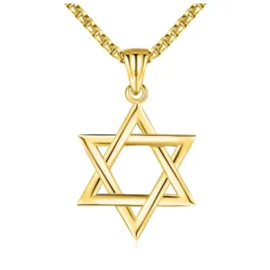 RENSINO 925 Sterling Silver Star of David Pendant Jewish Star Necklace David Star Jewelry Gifts for Men Women