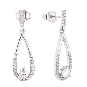 RENSINO 925 Sterling Silver Stud Earrings Zircon Earrings