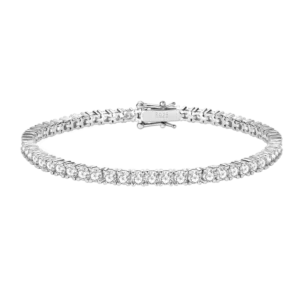 RENSINO 925 Sterling Silver Tennis Chain Bracelet Light Luxury Fashionable D Color VVS Moissanite Tennis Bracelet Fine Jewelry Unisex