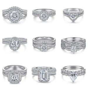 RENSINO 925 Sterling Silver Women Jewelry AAA Zircon Rhodium Plating Engagement Ring