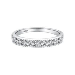 RENSINO 925 Sterling Silver Women’s Eternity Band Rings