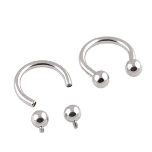 RENSINO ASTM F136 G23 Titanium Internal Thread Horseshoe C Shape Ring Piercing Women Body Jewelry