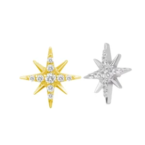 RENSINO ASTM F136 Titanium CZ Star Helix Earring