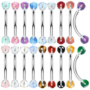 RENSINO ASTM F136 Titanium Internal Thread Eyebrow Sphere Ear Snail Lip Belly Ear Bone Unisex Body Jewelry