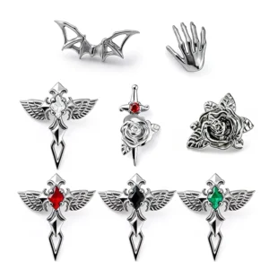 RENSINO ASTM F136 Titanium Internally Threaded Zircon Labret Piercing Ear Stud Tragus Body Piercing Jewelry
