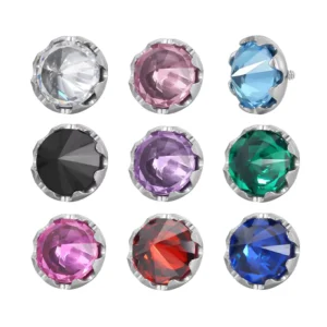 RENSINO ASTM F136 Titanium Tragus Helix Piercing Gold Silver Plated Ear Labret Body Jewelry Zircon for Children Weddings