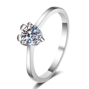 RENSINO AZ069 J High Quality Wedding Ring 925 Sterling Silver Round Brilliant Moissanite Fine Jewelry Engagement Rings for Women