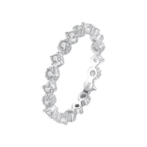 RENSINO Ada Jewelry Silber 925 Schmuck Women’s Rhodium Plated Index Finger Sterling Silver Pave Zircons Ring