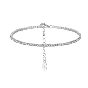 RENSINO Adjustable 925 Silver Tennis Bracelet With CZ Cubic Zirconia New Designs Trendy Style For Wedding Or Gift