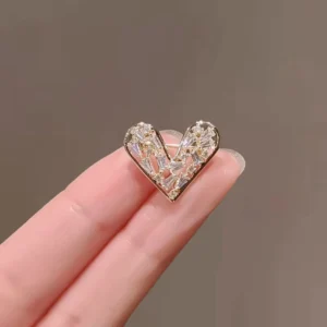 RENSINO Alloy Mini Love Brooch Fashion Ladies Luxury Designer Brooch Pin Elegant Collar Needle