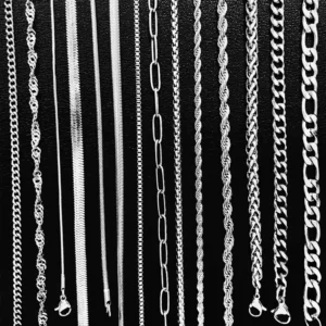 RENSINO BSC 8 925 Sterling Silver Chains Jewellery Cuban Link Chain Cuban Necklace for Man Women
