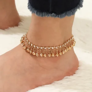 RENSINO Beach Leisure Anklets Retro Ethnic Style Bell Tassel Jewelry Accessories