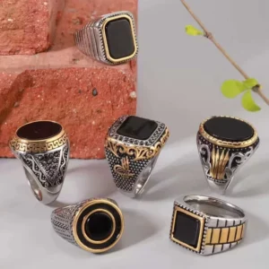 RENSINO BeiYan Hiphop Silver Fine Jewelry Ring Women & Men 316 Stainless Steel Mix Chain Design Wedding Party Gift
