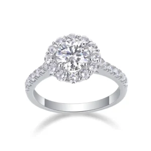 RENSINO Best Selling Classics Design Moissanite Ring Silver Jewelry Women Gift Party Wedding Technology Party