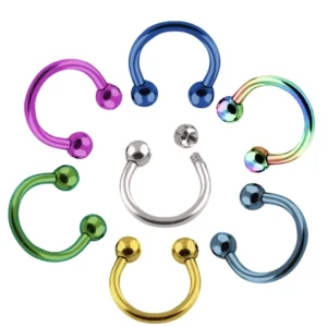 RENSINO Body Piercing Jewelry Earring Ear Bones Nailed Lip Earrings U Horseshoe Ring Skeleton Loops Popular Titanium CBR Metal Korean