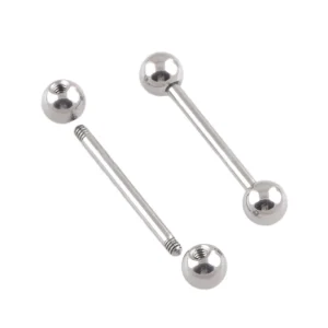 RENSINO Body Piercing Jewelry Lip Eyebrow G23 ASTM F136 Titanium Externally Treaded Barbell Piercing