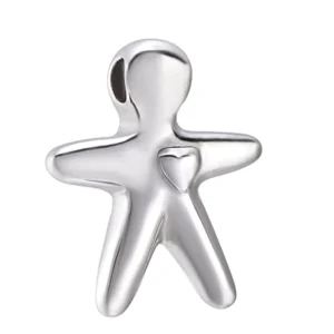 RENSINO Body Shape Eco-Friendly Stainless Steel Silver Plated Memorial Jewelry Necklace for Unisex
