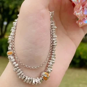 RENSINO Broken Silver Bracelet S925 Silver Geometric Shape