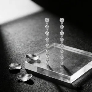 RENSINO Bulk 925 Silver Earrings Fashion Forward Design with Cubic Zirconia Women’s Fine Fashion