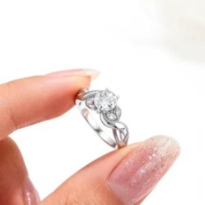 RENSINO Bulk Purchase Discount CUSTOM 925 Sterling Silver Classic Moissanite Engagement Wedding Band Promise Ring for Women Men