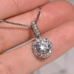 RENSINO CAOSHI Simple Design Silver Color Necklace Woman Sparkling Simulate Diamond Inlaid Brilliant Cubic Zircon CZ Wedding Necklaces