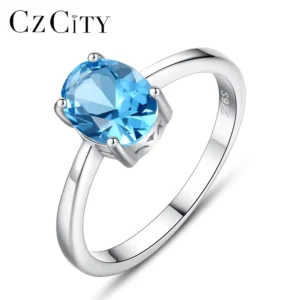 RENSINO CZCITY Women Classic Wedding Engagement & Gift Authentic Jewelry S925 Sterling Silver Clear CZ Zircon Triangle Finger Rings