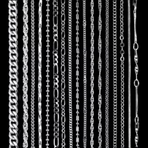 RENSINO Cadena De Plata 925 Fine Jewelry Custom Gold Cuban Link Chain Necklaces for Women Men 925 Sterling Silver Jewelry