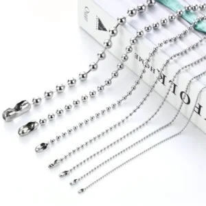 RENSINO Can Be Customized 304 Stainless Steel Metal Ball Chain Environmental Protection Stainless Steel Bead Chain