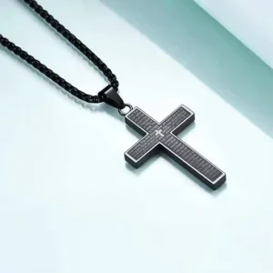 RENSINO Catholic Cross Fashion Stainless Steel Men Women Religious Cross Necklace Jewelry for Men Women Religious Gift