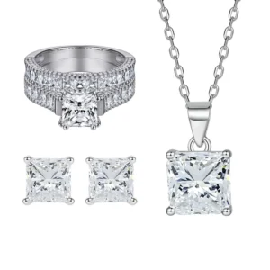 RENSINO Celestial Star Moon 925 Silver CZ Set Cosmic Inspired Zirconia Jewelry Mystical Fashion Accessories Supplier