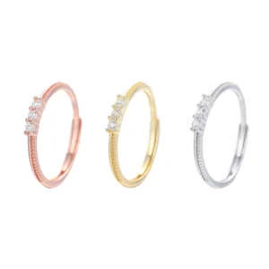 RENSINO Charm 925 Sterling Silver Jewelry Cubic Jewelry Ring Sterling Sliver CZ Finger Rings