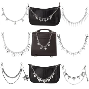 RENSINO Charm Bracelet Chain Bag Accessories Metal Pendant Charm Women Fashion Handbag Bag Accessories Link Chain for Handbags Bags Handle Link