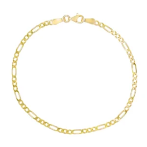 RENSINO China Supplier Handmade Luxury Jewelry Custom High Quality Dainty 925 Sterling Silver Figaro Chain Anklet for Women