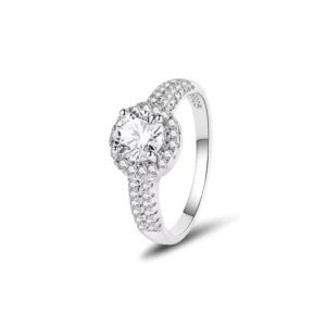 RENSINO Chinese Supplier New Arrival Sterling Silver Bling Rings Women