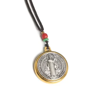 RENSINO Christianity Alloy Pendant St. Benedict’s Pendant in Nusia Catholic Religious Jewelry Church Easter Gift