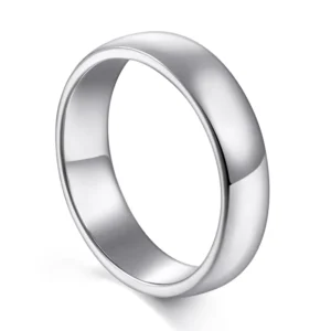 RENSINO Classic 925 Sterling Silver Wedding Rings Plain Engagement Rings for Women Silver Jewelry