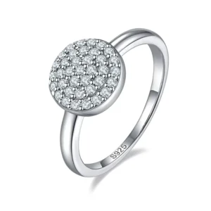 RENSINO Classic Cubic Zirconia Ring Jewelry 925 Sterling Silver Women Ring