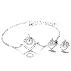 RENSINO Classic Design Charm 925 Silver Jewelry Set