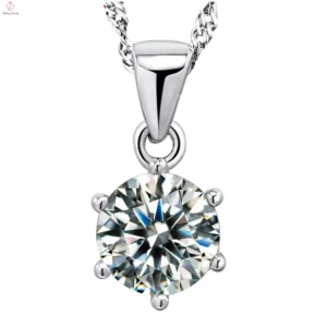 RENSINO Classic Looking Sterling Silver Small Zircon Pendant Necklace Jewellery