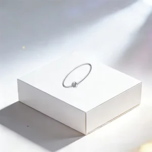 RENSINO Classic Pure Silver Gold Plated Zirconia Cuff Bracelet for Women Birthday Jewelry Valentine’s Day Gift