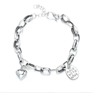 RENSINO Classic Retro Oval 925 Women’s Sterling Silver Jewelry Bracelet