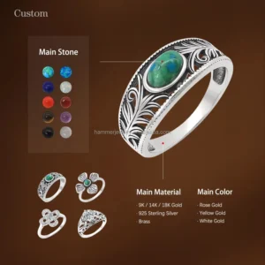RENSINO Classic Rhodium Plated 925 Sterling Silver Engagement Anniversary Ring Set Zircon For Men Women Wedding Anniversary Gift