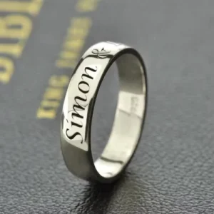 RENSINO Classic Simple Fashion Design Plain Pure Silver Man Jewelry Thumb Blank Engravable 925 Sterling Silver Rings for Men